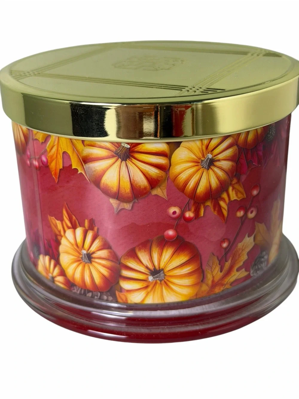 HomeWorx Slatkin & Co Cranberry Pumpkin Cake 3 Wick Candle 14 oz